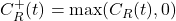 C_R^+(t) = \max(C_R(t), 0)