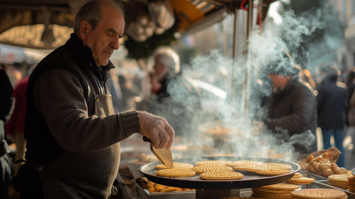 Fer à Pizzelles Traditionnel En Aluminium - Motif Rombes - Neuf, Fabriqué En Italie